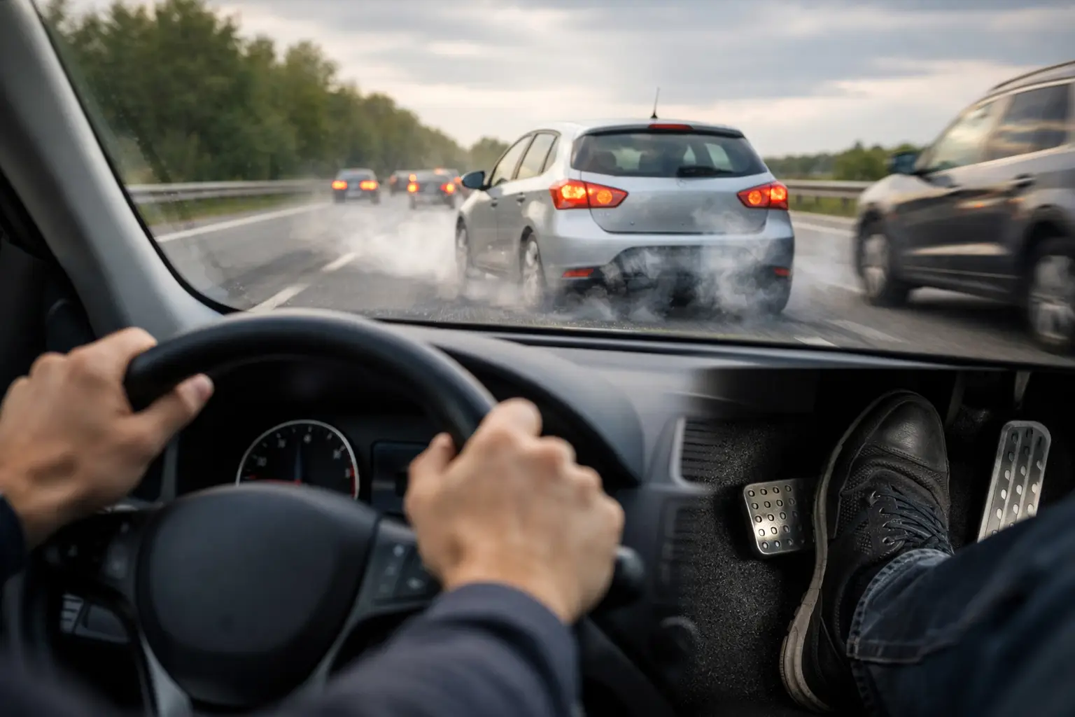 Tecniche di frenata emergenza auto: come reagire